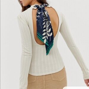 Free People Party In The Back Long Sleeve Top Size Large Women